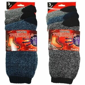Winter Thermal -25*C Winter‎ Boot Socks 10-13 Warm 2.13 TOG Thick 3 Pack